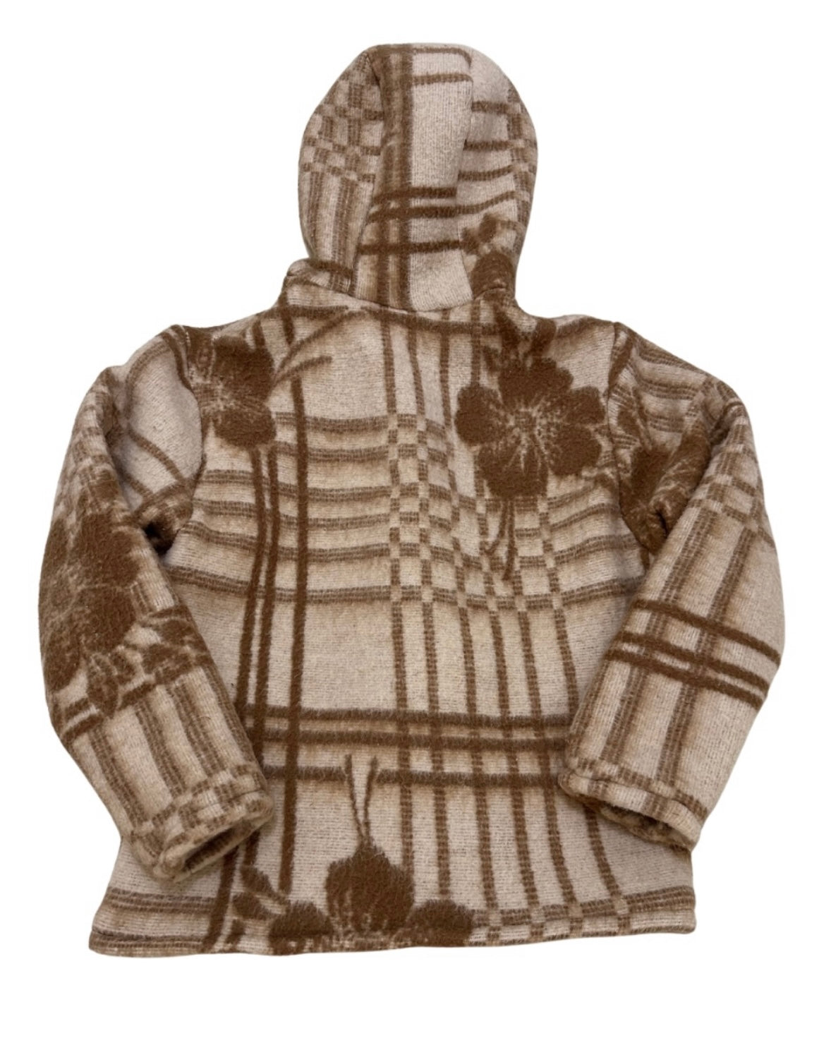 veste en laine marron upcyclé