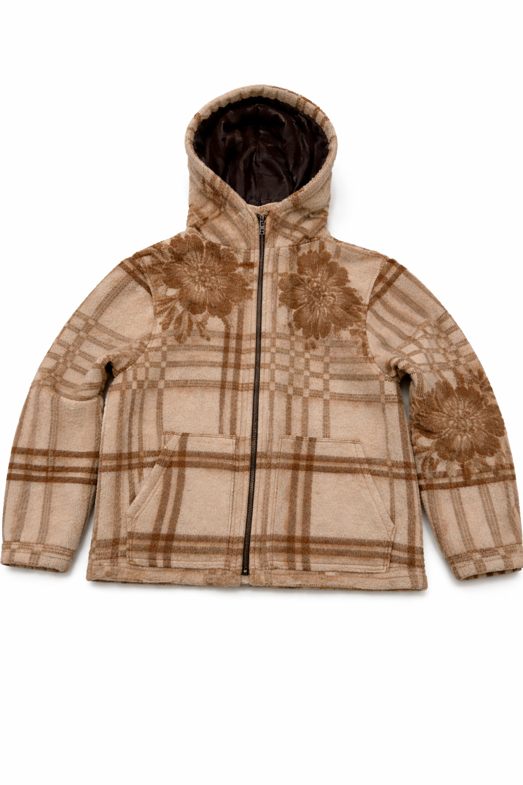 veste en laine marron upcyclé