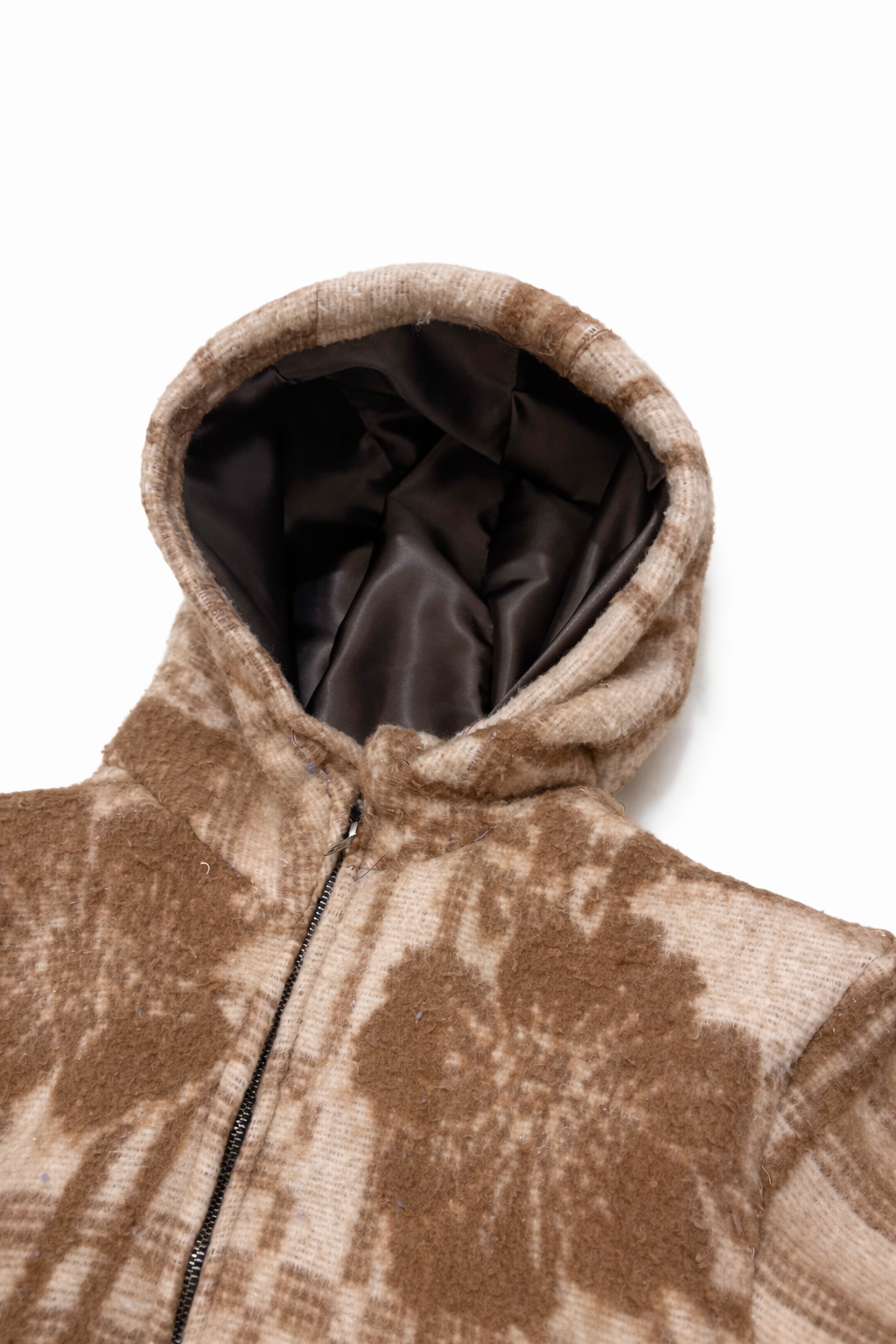 veste en laine marron upcyclé